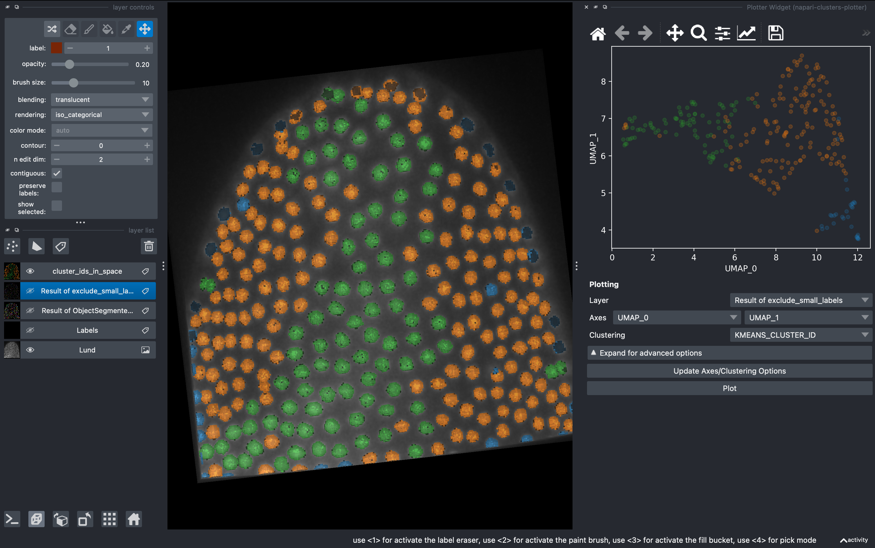 Automatic clustering